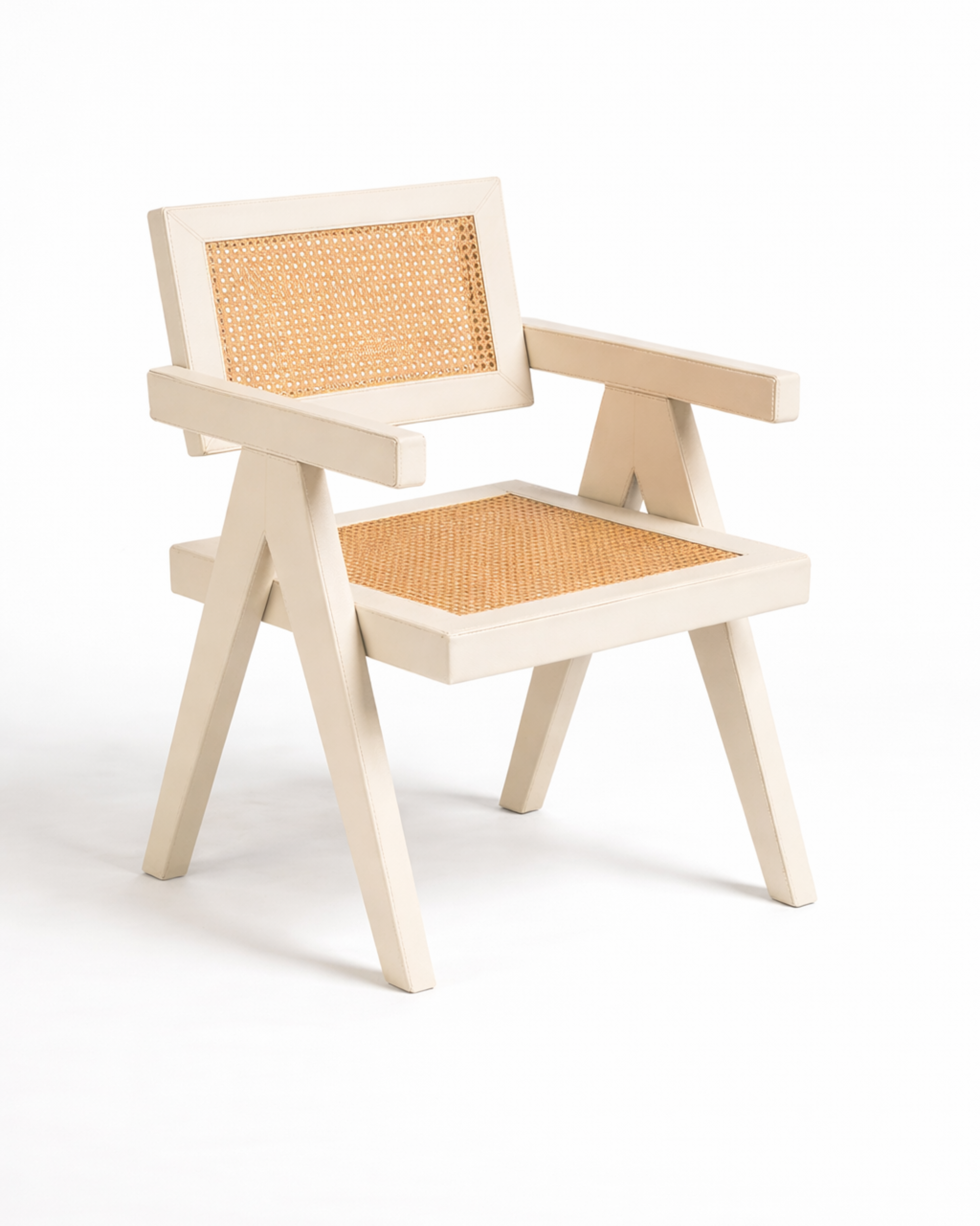 Chandigarh Chair - Canvas Ivory Leatherette