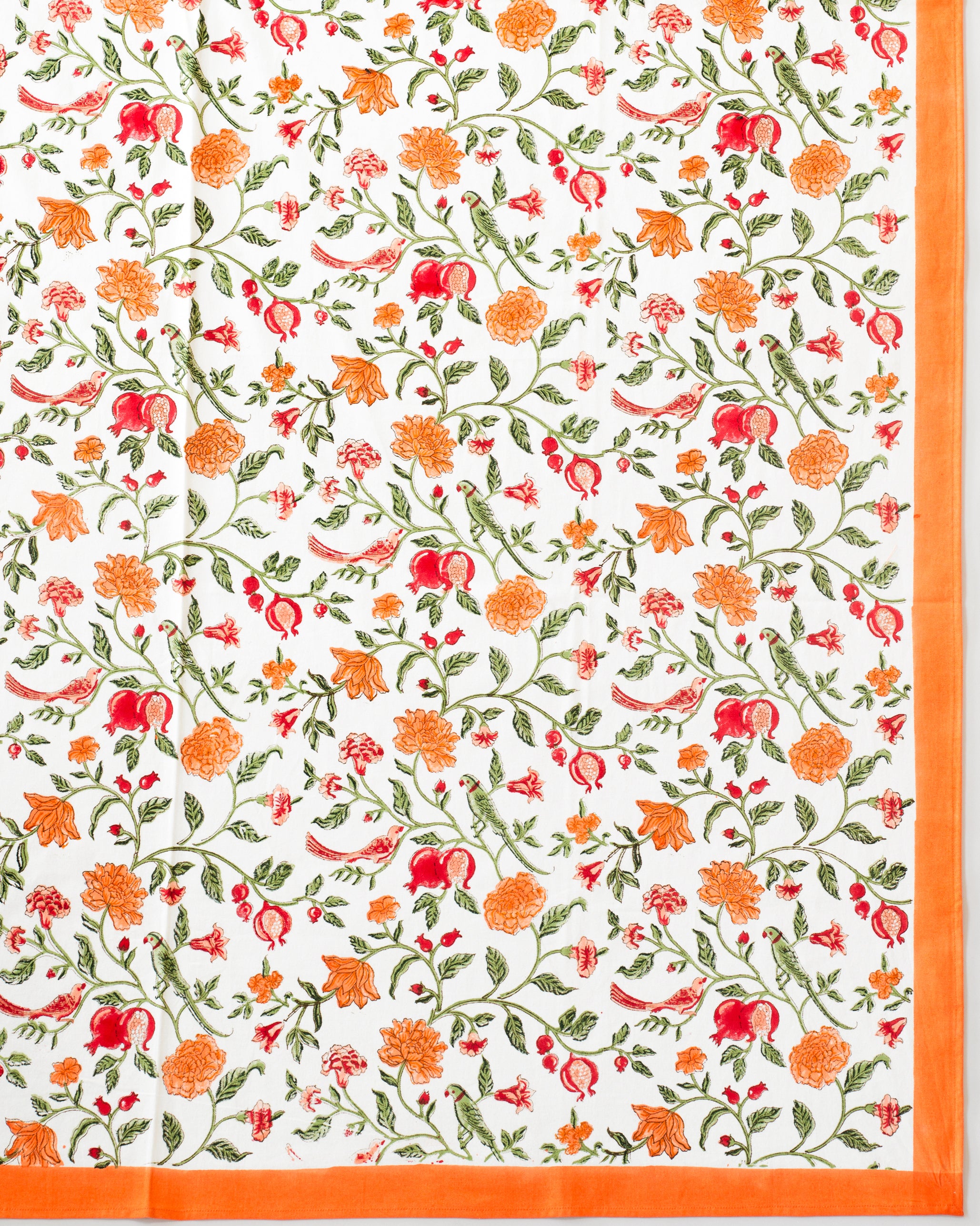 Orange Jaal Table Cloth
