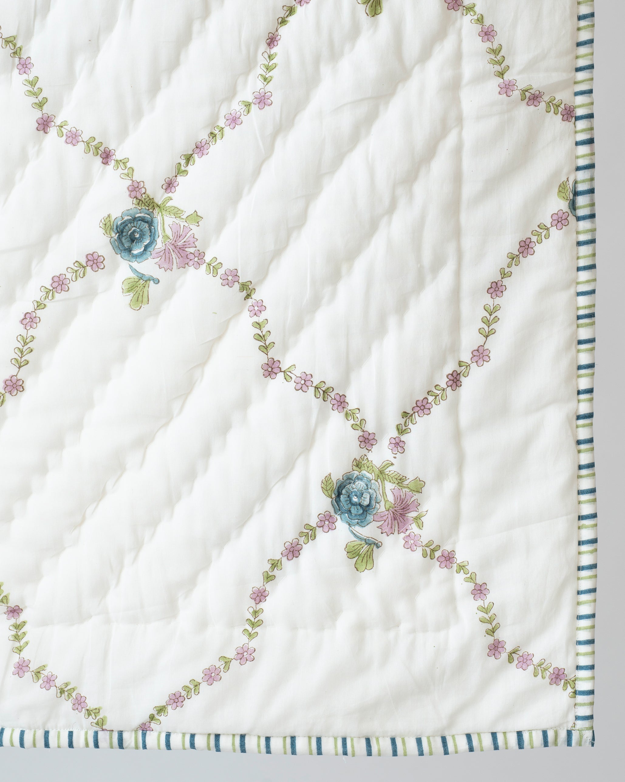 Whispering Hydrangea Blue Quilt