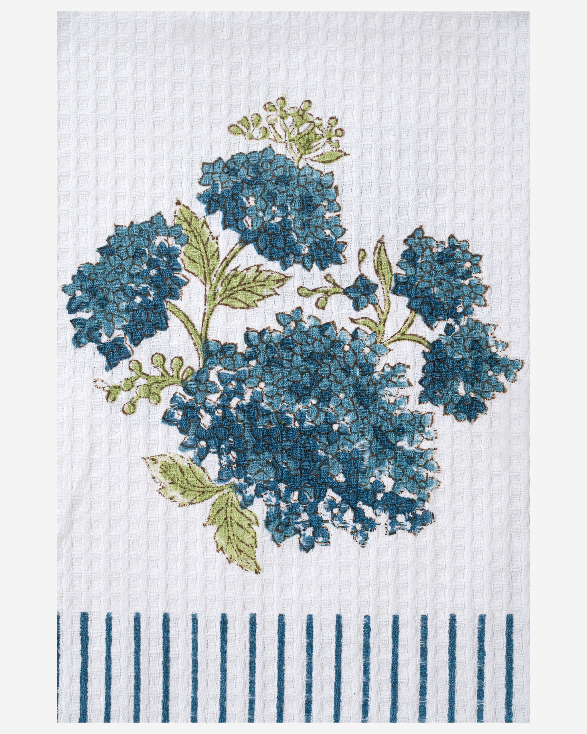 Whispering Hydrangea Blue Hand Towel