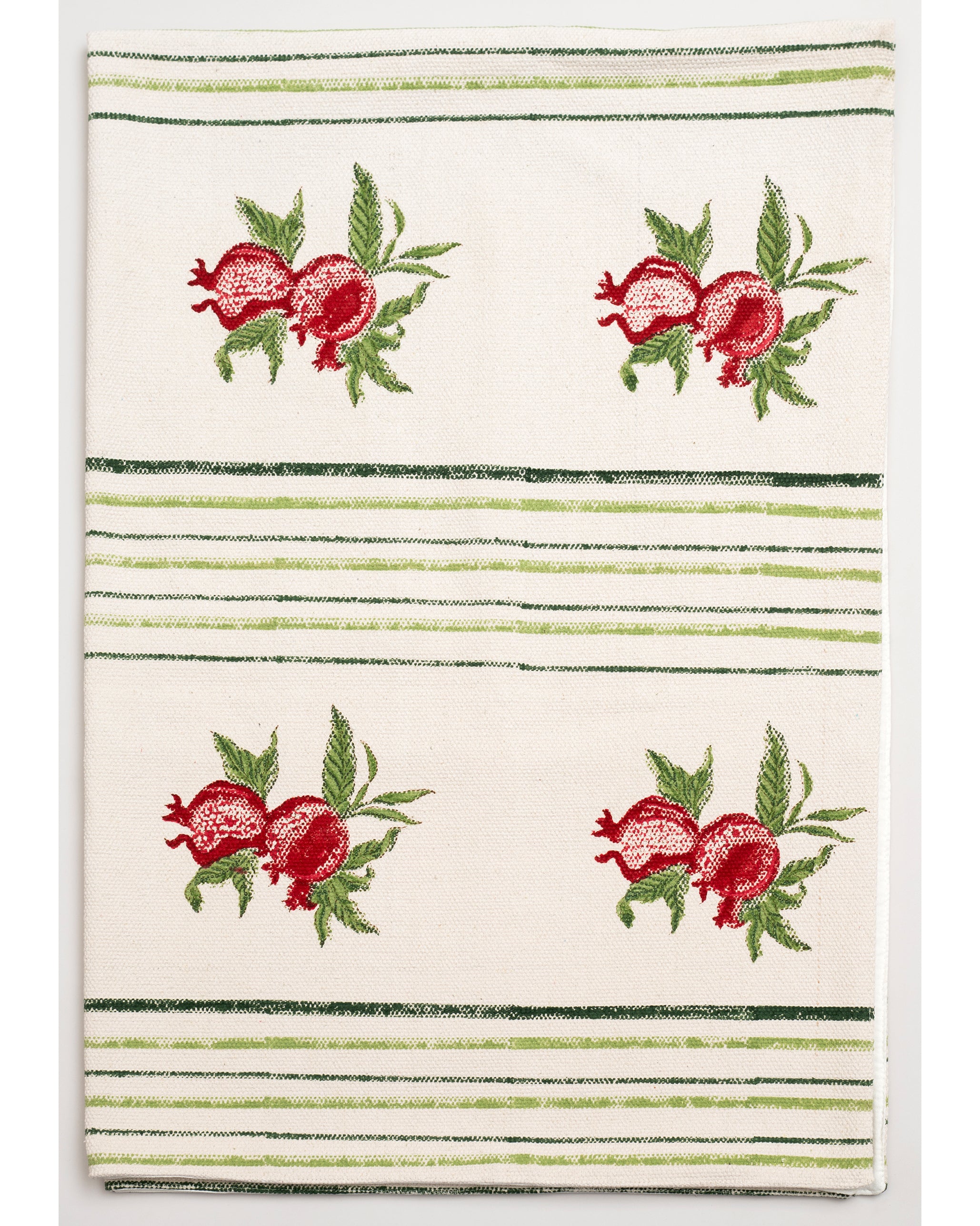 Pomegranate with Bagh Stripes Hand Woven Rug (Big)