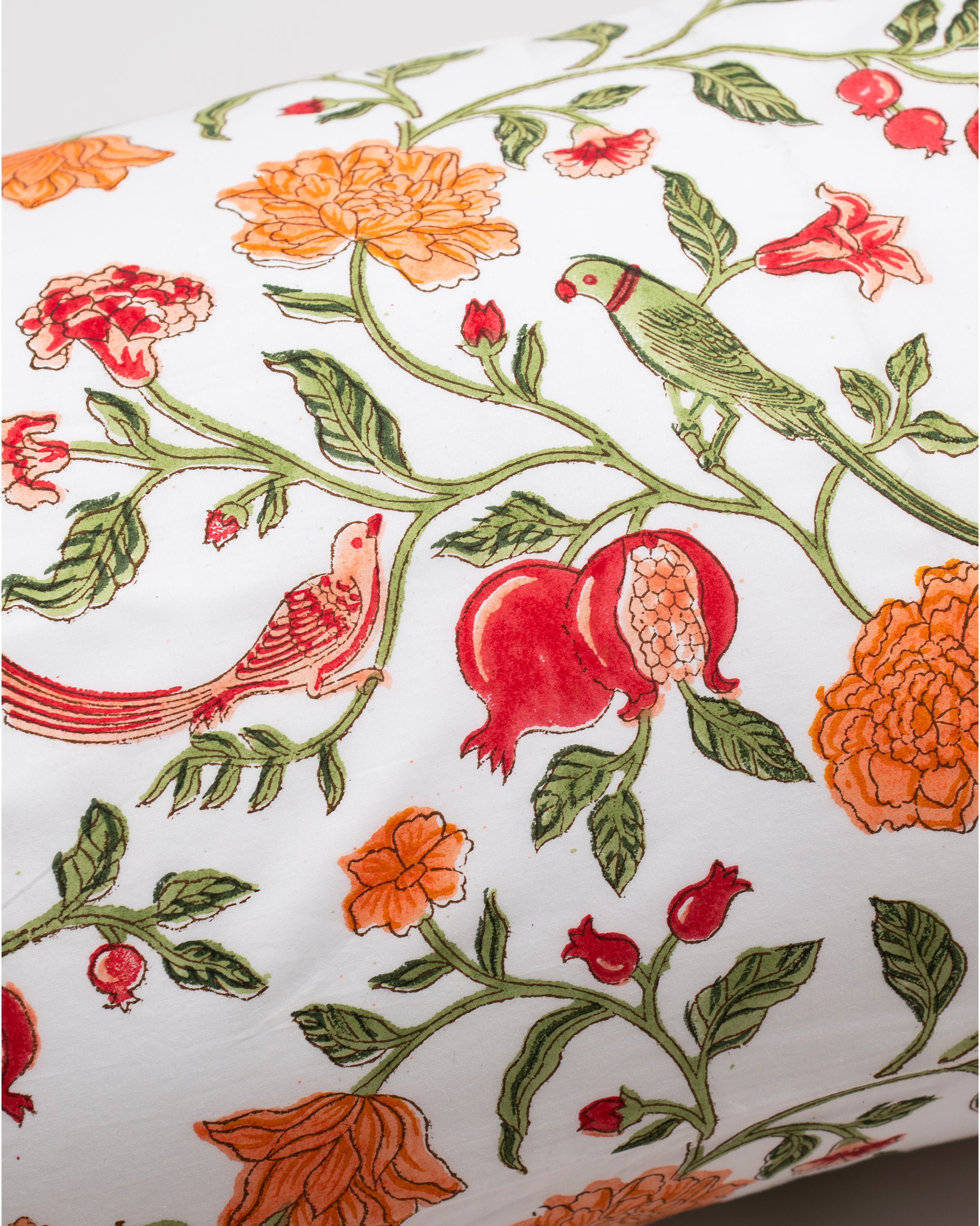 Orange Jaal Bolster Cover