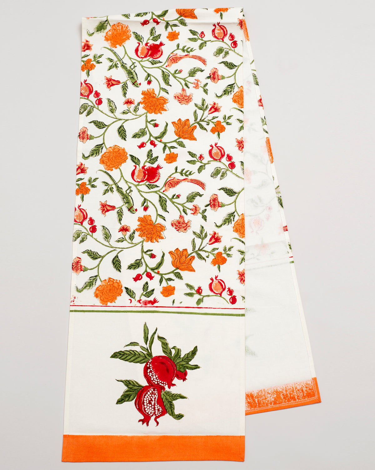 Orange Jaal Table Runner | Rangbagh